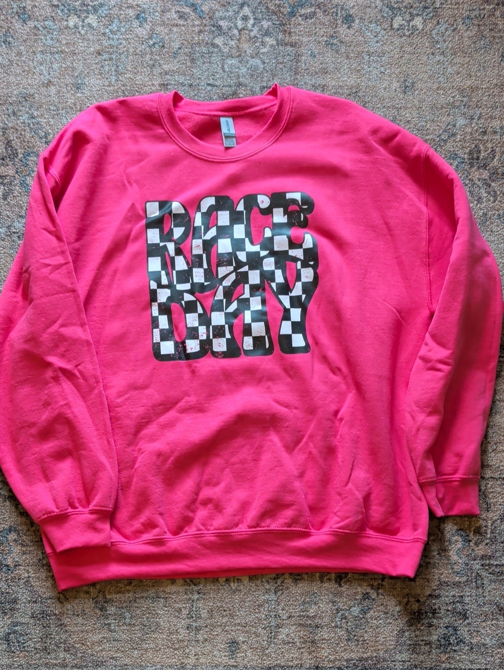 Gildan Hot Pink Graphic Crewneck Sweatshirt